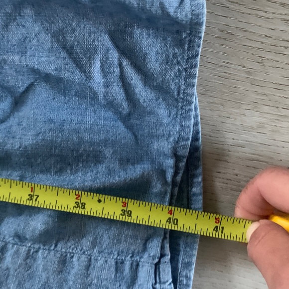 J. Crew Tiered Chambray Dress size 6 casual midi puffy dress nautical beach - Picture 9 of 12